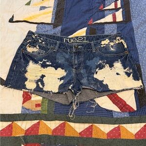 Rue21 Distressed Denim Shorts